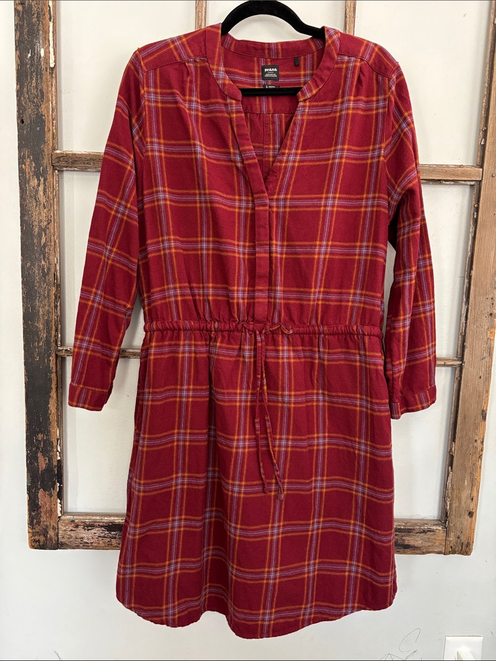 PrAna Loop to Pines plaid dress